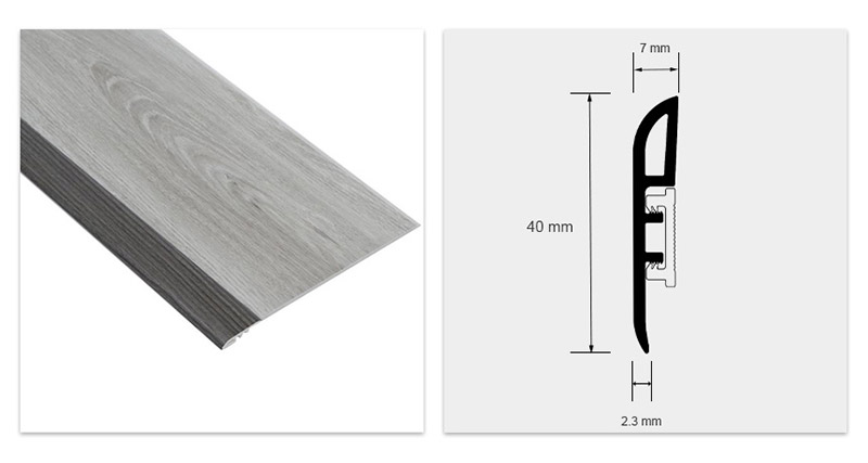 40 * 7 mm SPC-Bodenbelagsreduzierer