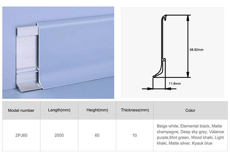 Bodensockelleisten aus Aluminium