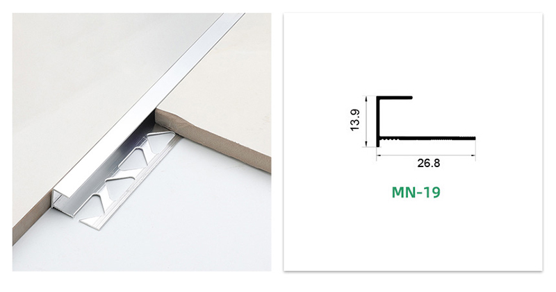 C-f&ouml;rmige Fliesenkantenverkleidung