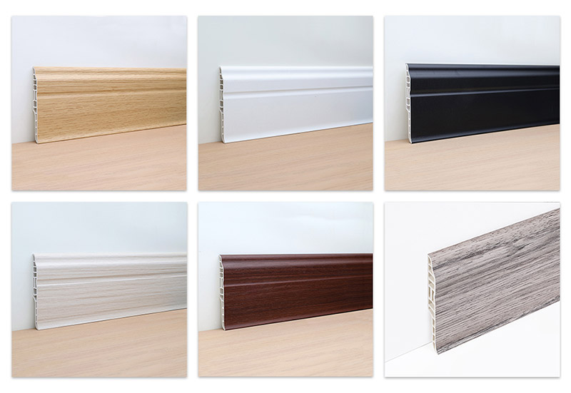 95 * 15,5 mm PVC-Lammzungen-Sockelleiste