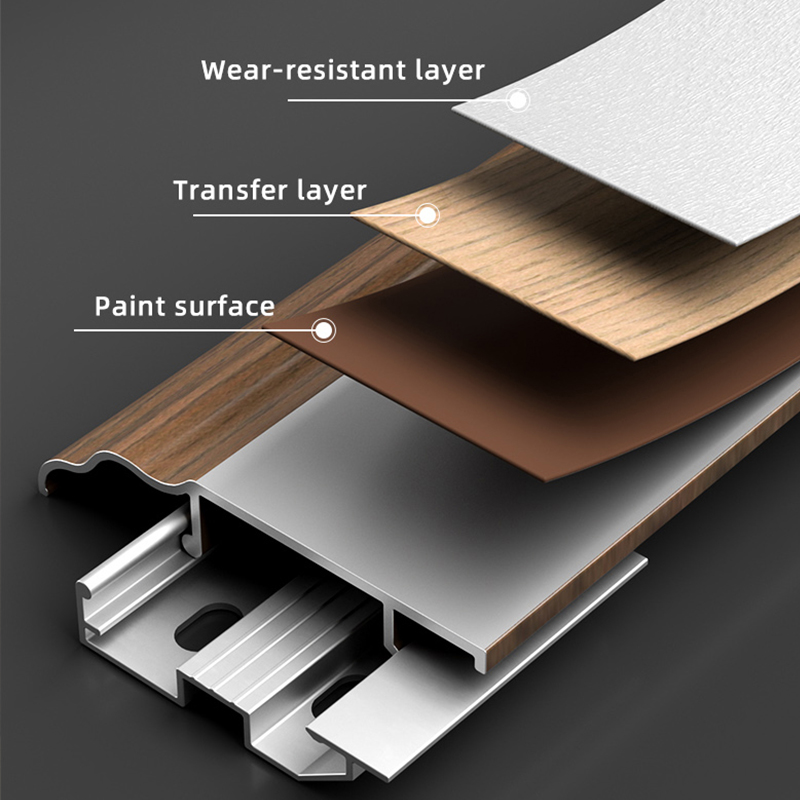 50 * 12 mm Sockelleiste aus Aluminiumlegierung im französischen Stil