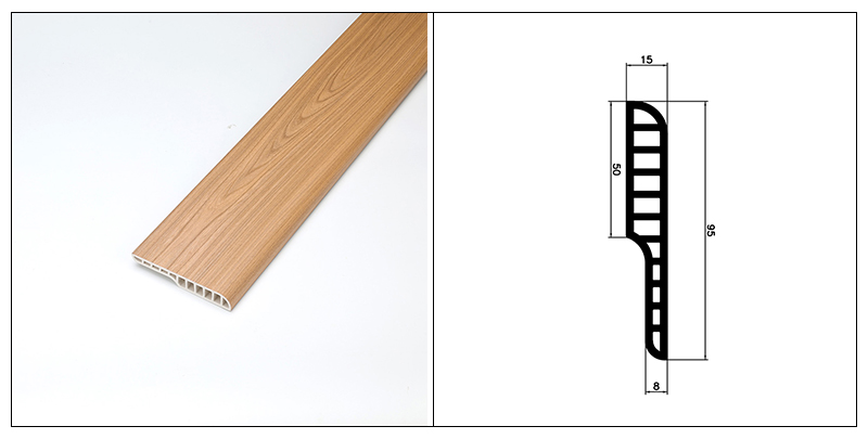 95*15mm PVC-Bleistift-Rundsockelleiste