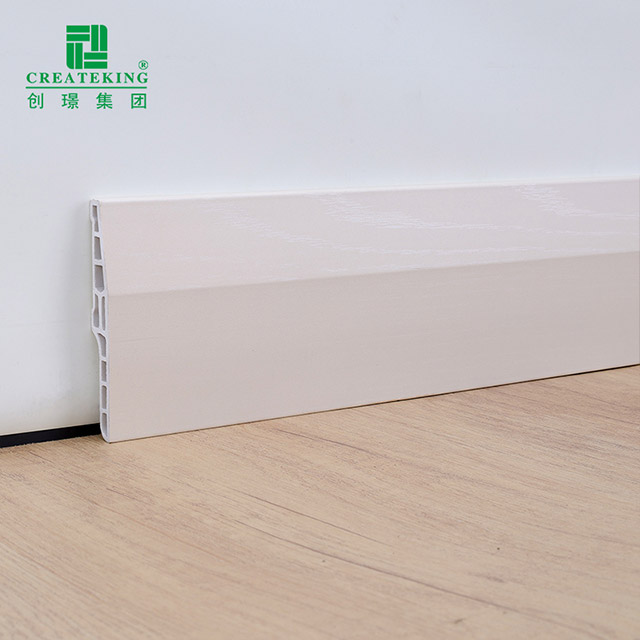100 * 15 mm abgeschrägte hohle PVC-Sockelleiste