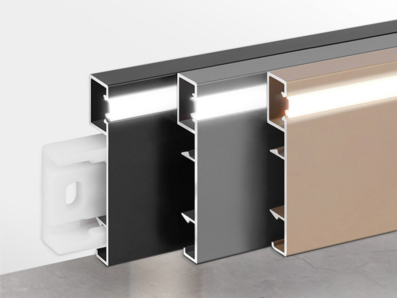 50*9mm LED-Aluminium-Sockelleiste