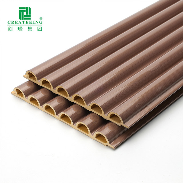 158 * 15 mm halbkreisförmiges WPC-Wandpaneel