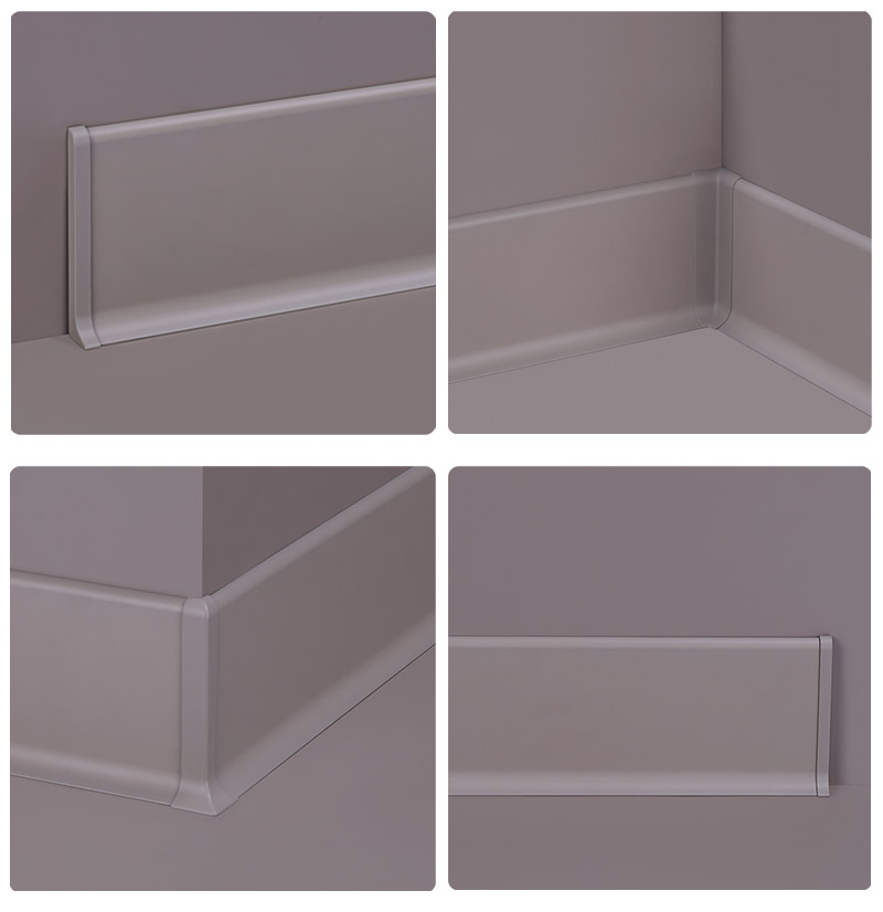 80 * 11 mm Aluminium-Bodensockelleisten