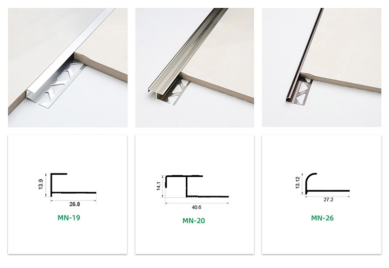 C-f&ouml;rmige Fliesenkantenverkleidung
