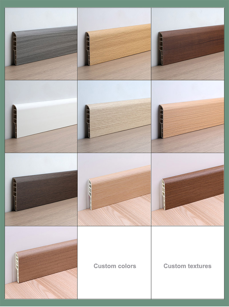 70 * 12 mm PVC-Bleistift-Sockelleiste