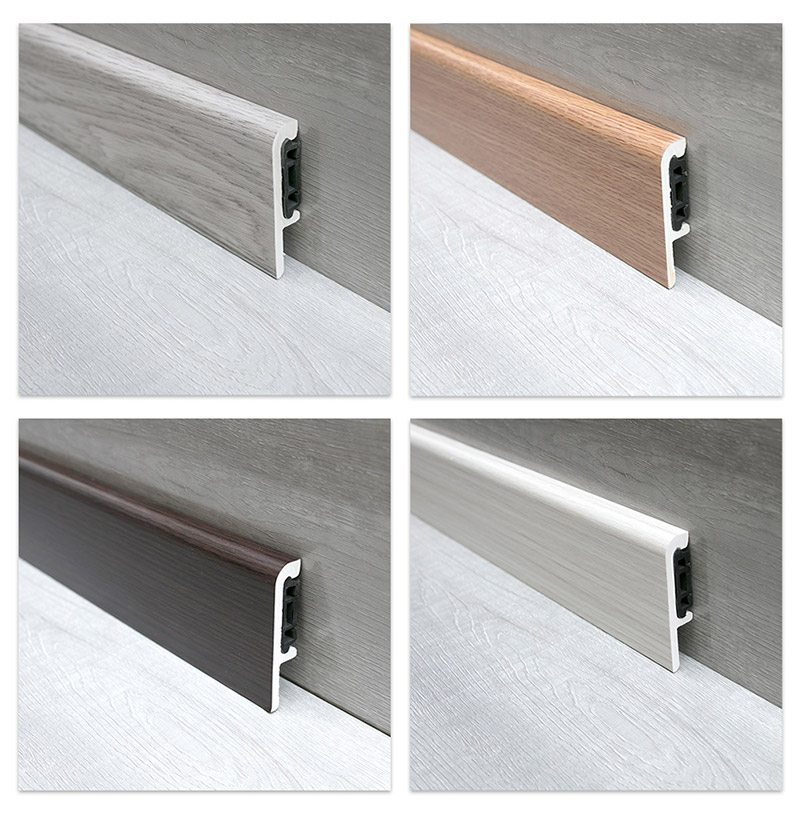 75 x 15 mm PVC-Sockelleisten zum Aufstecken