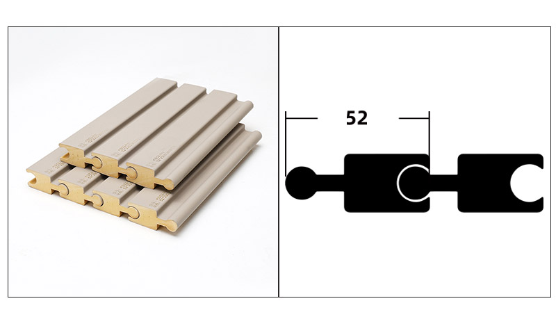 52*21mm Flachbogen-Wandpaneel