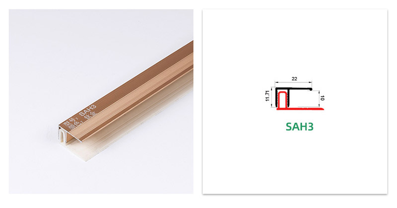 Abschlussprofil aus Metall f&uuml;r Laminatb&ouml;den