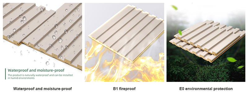 Massive geriffelte Wandpaneele aus PVC, 130 x 7,8 mm