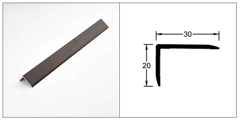 30 * 20 mm L-f&ouml;rmige Massivholz-Bodenkantenstreifen