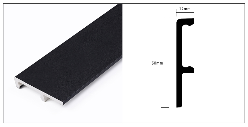 60 * 12 mm PVC-Sockelleisten zum Aufstecken