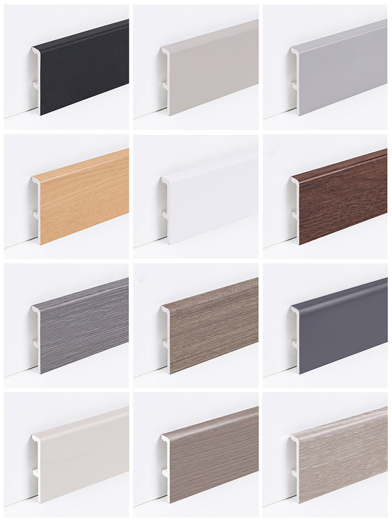60 * 12 mm PVC-Sockelleisten zum Aufstecken