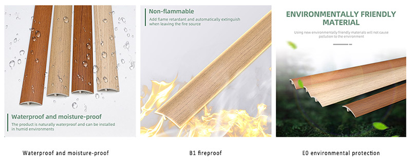 32 * 4 mm SPC-Bodenbelag-&Uuml;bergangsstreifen mit Holzmaserung