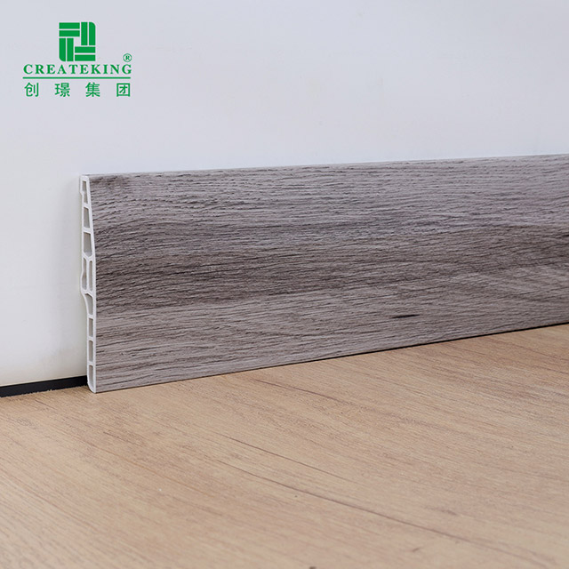 100 * 15 mm abgeschrägte hohle PVC-Sockelleiste