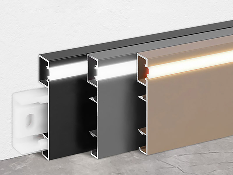 80 * 9 mm LED-Sockelleiste aus Aluminiumlegierung