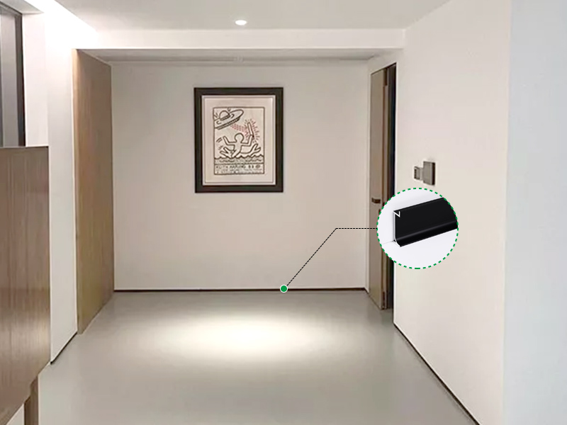 30*12 versenkte Aluminium-Sockelleiste