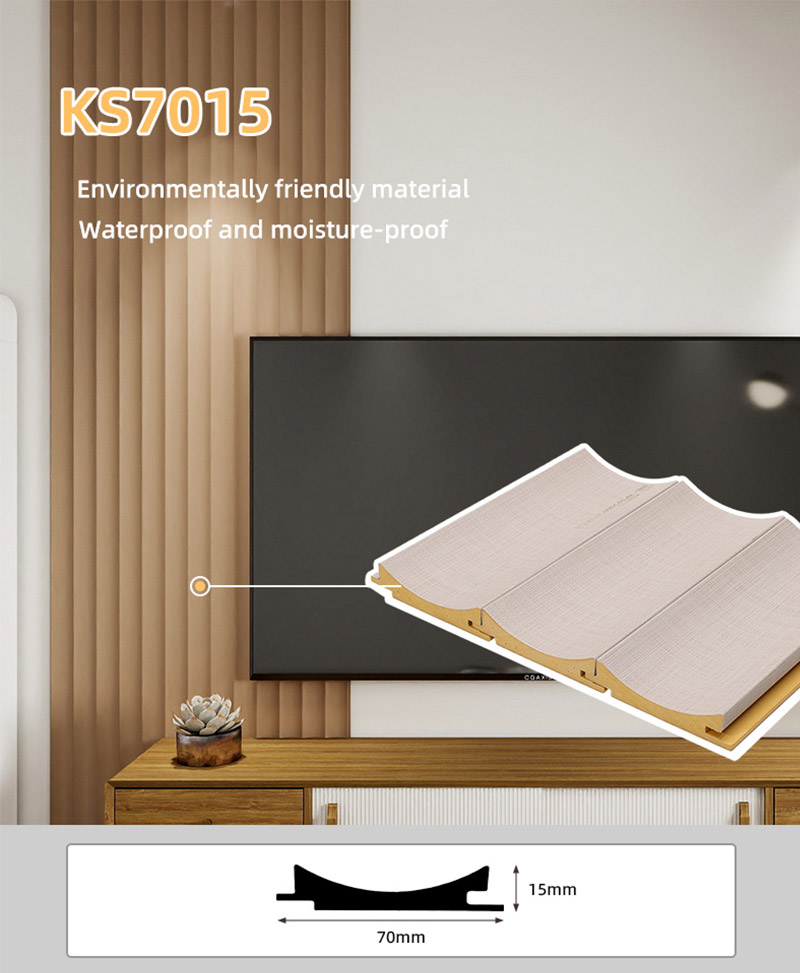 70 * 15 mm geriffeltes Innenbogen-Wandpaneel