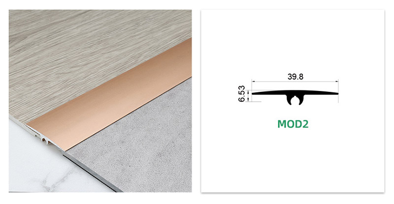 Universeller Boden&uuml;bergangsstreifen aus Aluminiumlegierung