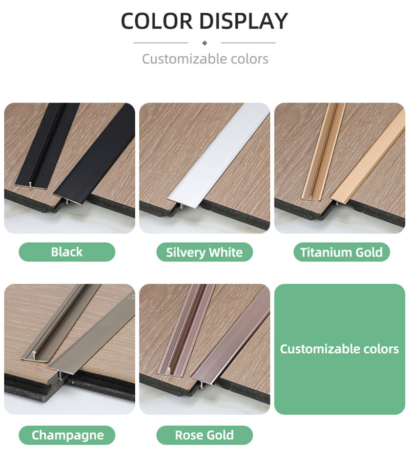T-f&ouml;rmiger Aluminium-Boden&uuml;bergangsstreifen