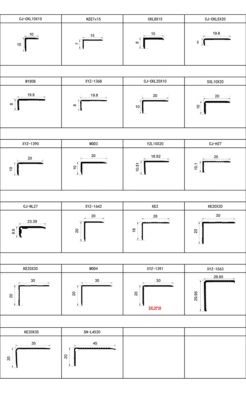 Bodenprofile aus Aluminiumlegierung