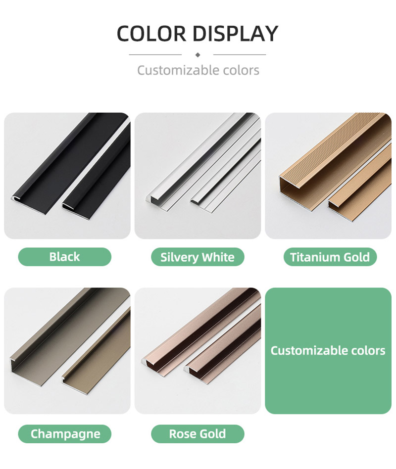 Quadratische Bodenkantenverkleidung aus Aluminium