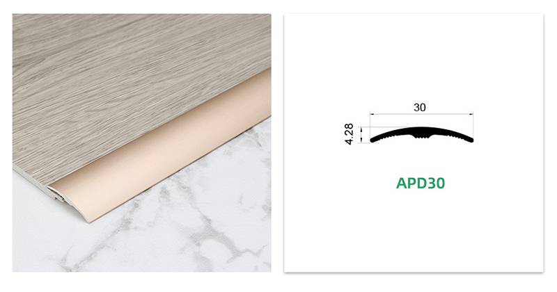 Universeller Boden&uuml;bergangsstreifen aus Aluminium