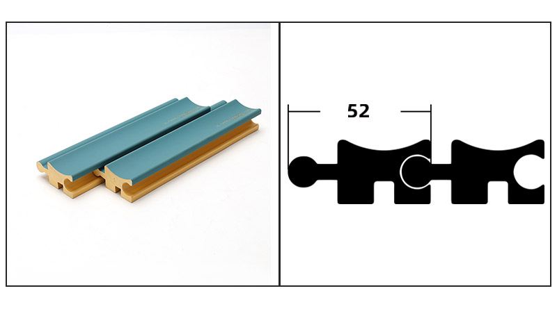 52*25mm PVC rotierende geriffelte Wandpaneele