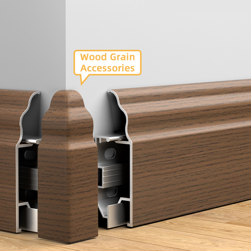 70 x 12 mm große Aluminium-Fußleiste im französischen Stil