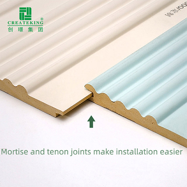 164 * 7,8 mm gebogenes massives geriffeltes Wandpaneel