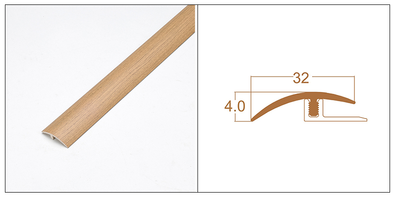 32 * 4 mm SPC-Bodenbelag-&Uuml;bergangsstreifen mit Holzmaserung