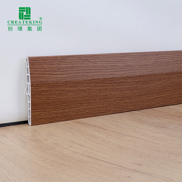 100 * 15 mm abgeschrägte hohle PVC-Sockelleiste
