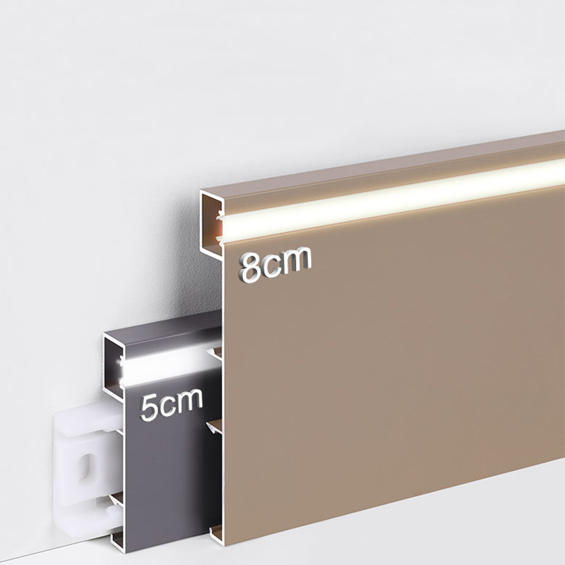 80 * 9 mm LED-Sockelleiste aus Aluminiumlegierung