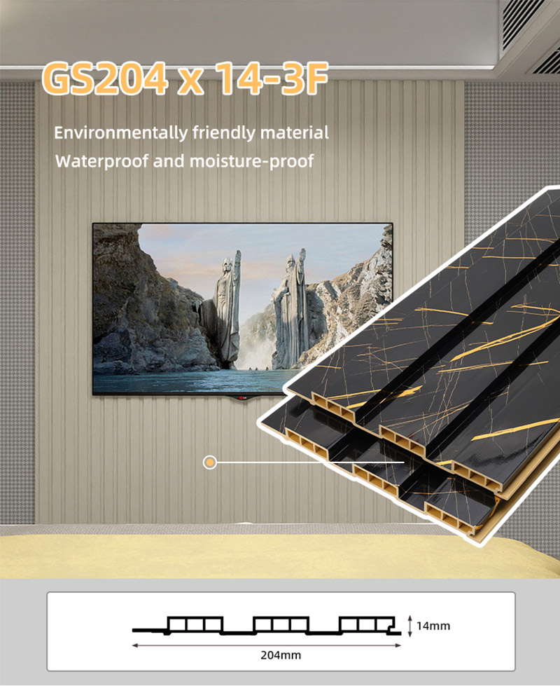 204 * 17 mm PVC-Hohlwandpaneele