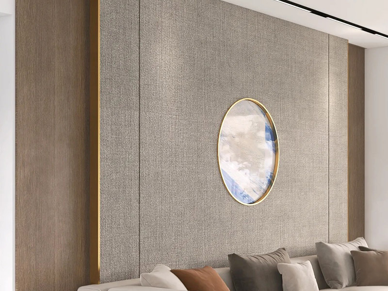 Wandpaneele aus Stoffimitat