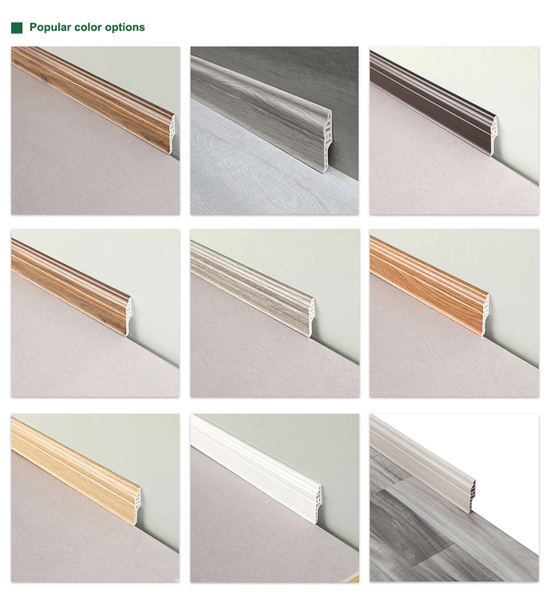70 * 16 mm PVC-Sockelleiste mit mehreren Hohlr&auml;umen