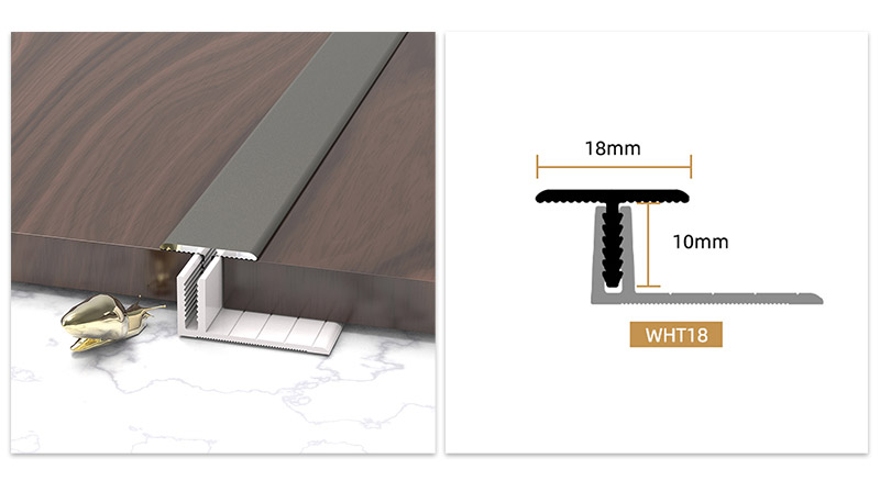 18 * 11,4 mm T-f&ouml;rmige Kantenverkleidung aus Aluminiumlegierung