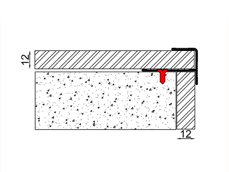 Rutschfeste Treppenkanten aus Aluminium