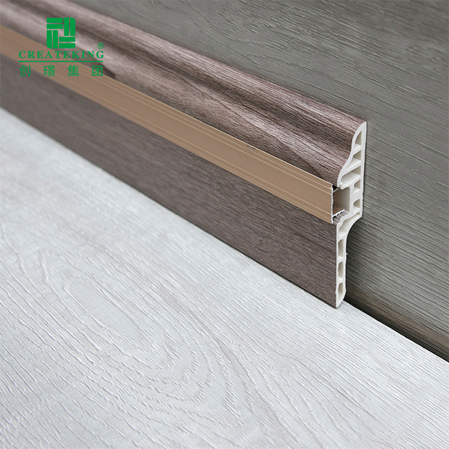 Foshan-Hersteller OEM-PVC-Wandleisten mit Holzmaserung