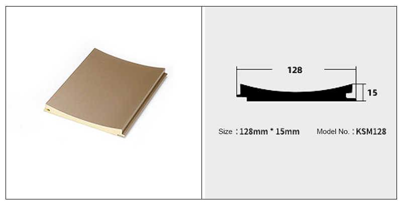 128 * 15 mm wellenf&ouml;rmige geriffelte Innenbogen-Wandpaneele