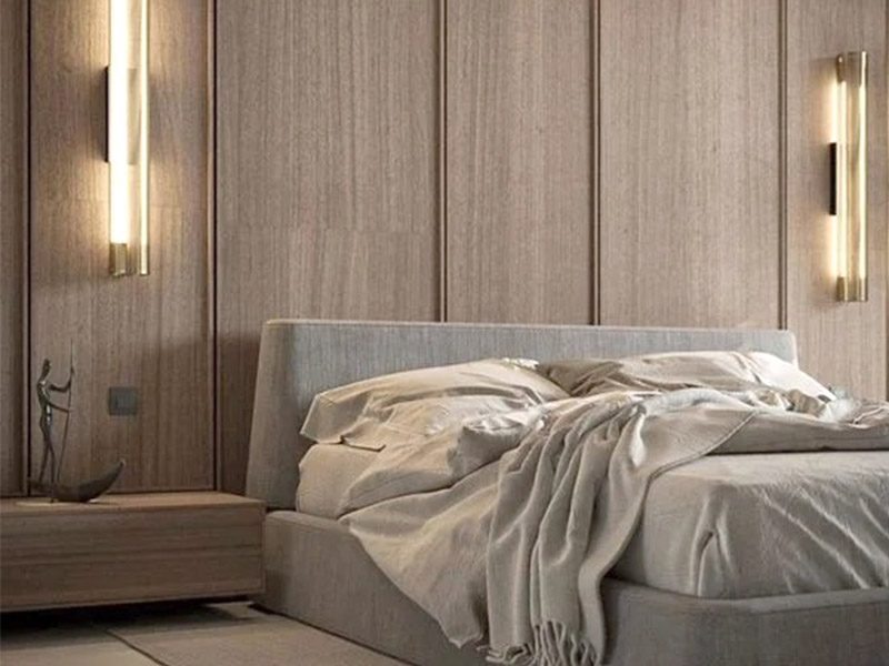 Wie deckt man eine Wand hinter einem Bett ab?