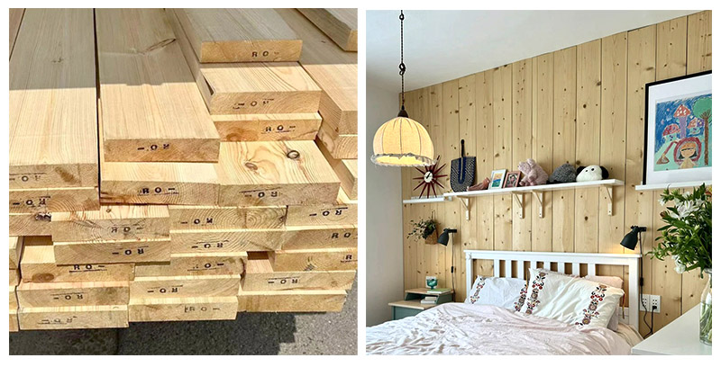 Kiefernholzverkleidung