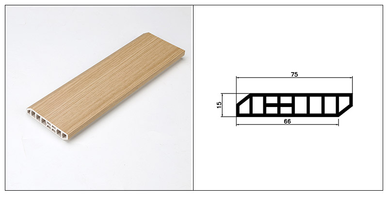 75 * 15 mm PVC-Sockelleiste