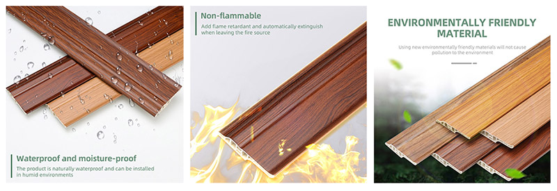 68 * 16 mm multifunktionale PVC-Sockelleiste