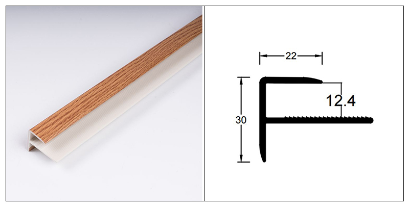 22*30 F-f&ouml;rmige Treppenkantenstreifen