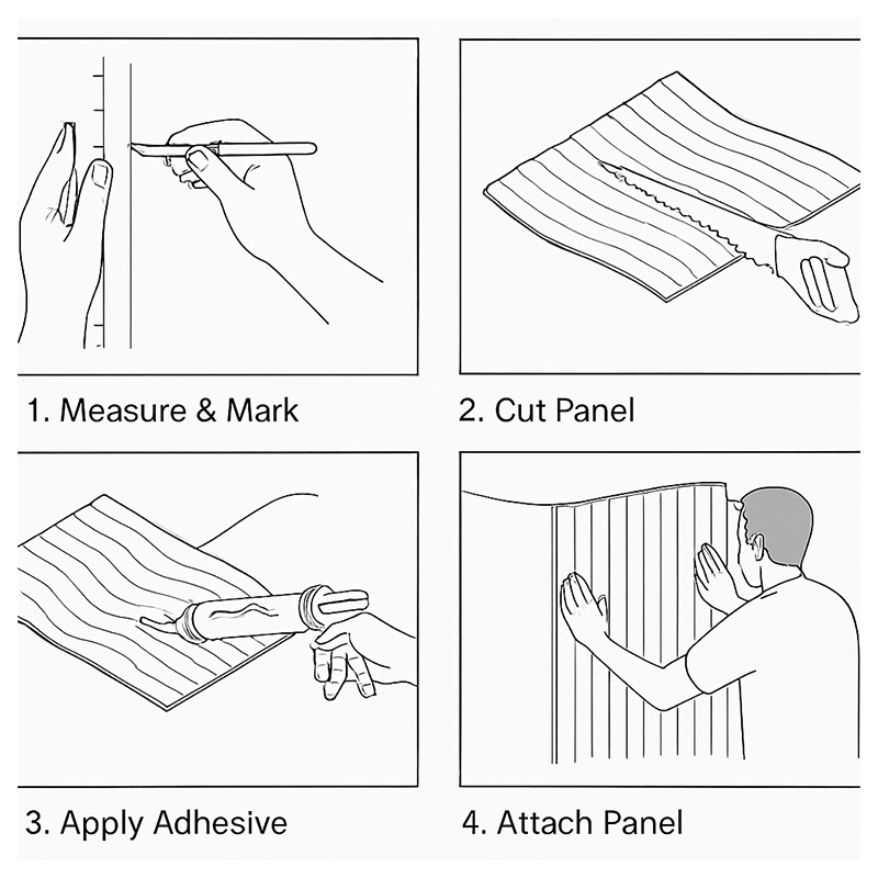 Panel Eine gebogene Wand