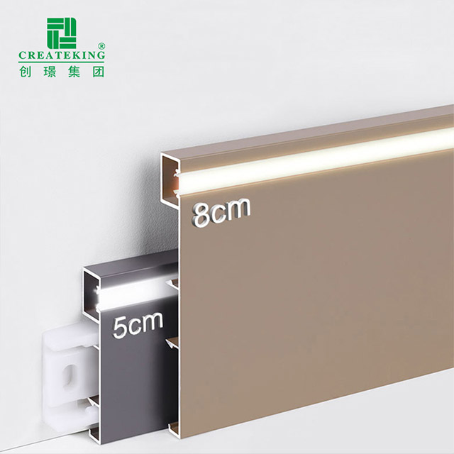 80 * 9 mm LED-Sockelleiste aus Aluminiumlegierung