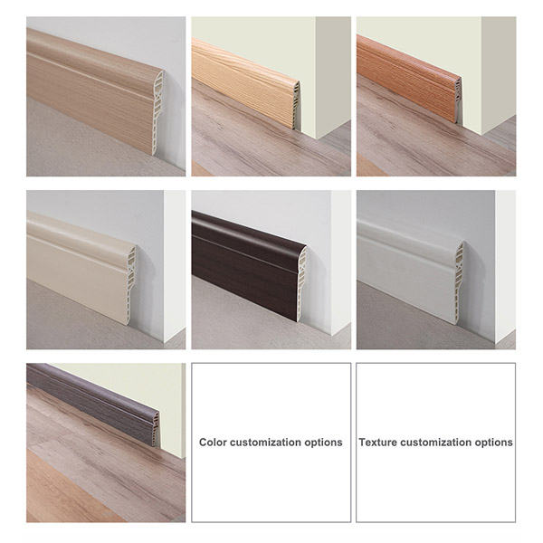 90*17mm PVC-Bleistift-Sockelleiste